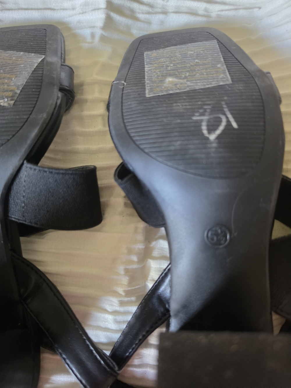 Comfort By Alexis Bendel Black Strappy Square-Toe Women's Sandals Size 5.5 - Picture 4 of 5